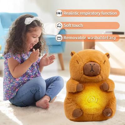 1/2PCS Breathe Kapybara Soothing Companion Plush Toy Kapybara Otter Baby Doll Gift Dolls Carpybara Plush Toy Breathing Otter Toy