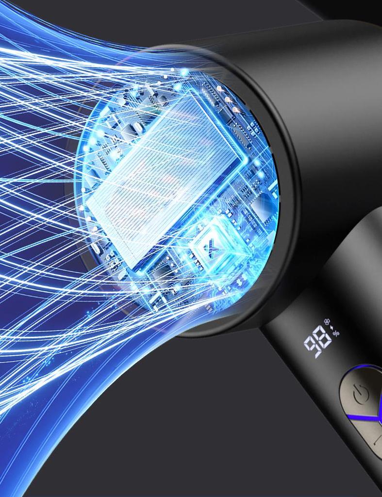 Portable Handheld Fan: Powerful Wind, Ice Cooling, 100 Speeds, Long Battery Life for Outdoor Travel