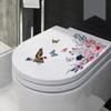 DIY Flowers Toilet Seat Beautiful Durable Wide Application Novelty Creative Sticker