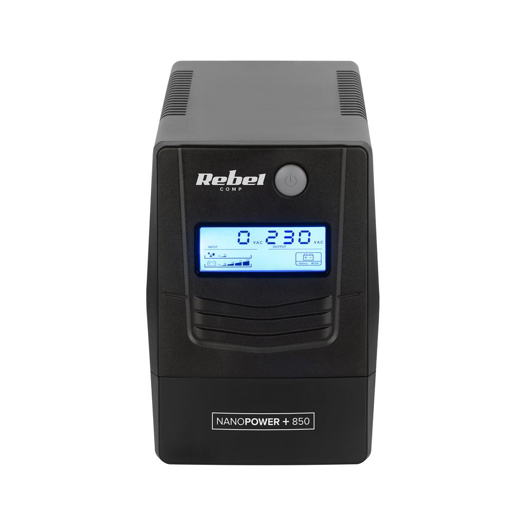 UPS REBEL Plus 850VA 480W LCD USB RJ45 computer emergency power supply