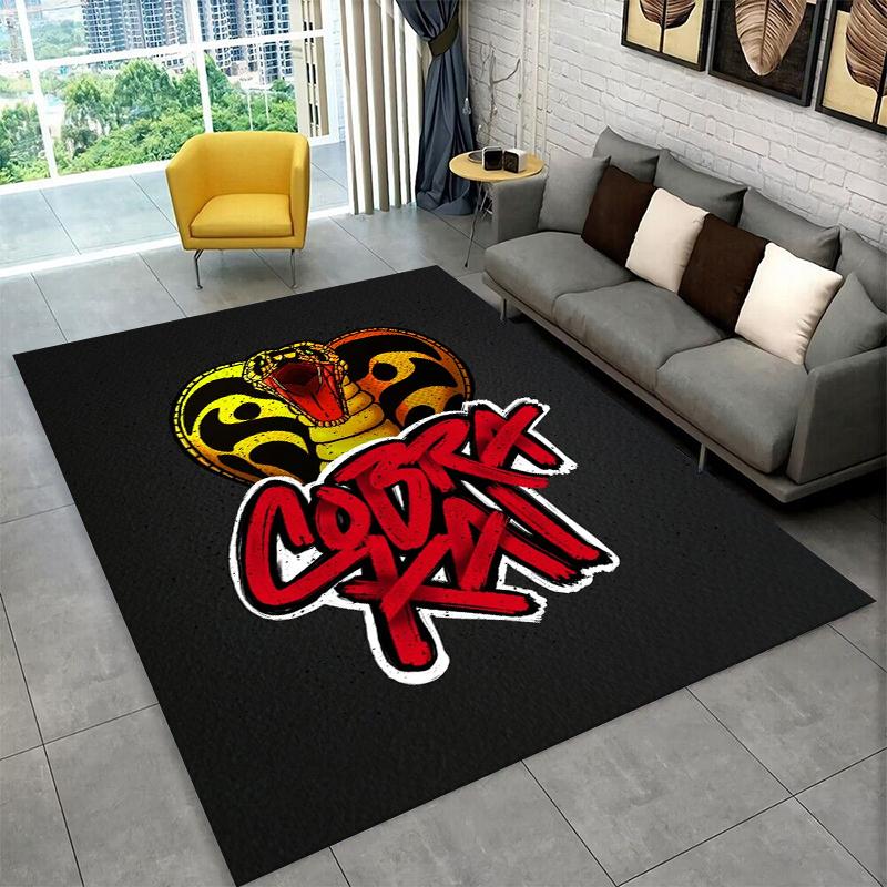 Tappeto Tappetino Cobra Kai TV Amanda Karate per Camera da Letto Soggiorno Divano Sala Giochi Zerbino Decorazioni per la Casa, Tappeto per Area Bambini Antiscivolo Regalo