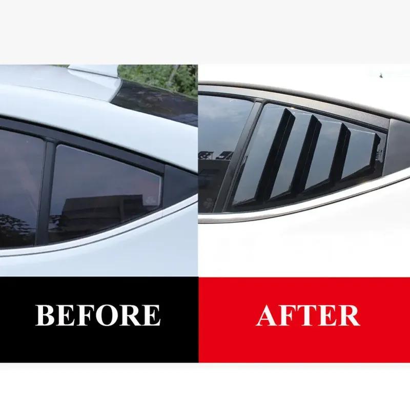 For Hyundai Elantra 2017- ABS Plastic Rear Window Quarter Louver Scoop Cover Side Vent Trim Car Adhesive Accessories
