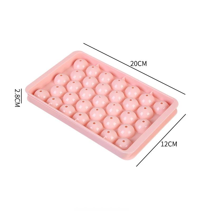 3D kulatý tác na ledové kostky s víkem Plastová forma na led Lednička ve stylu diamantu Kulové formy pro kutily Výrobník ledových koulí Kuchyňské nářadí