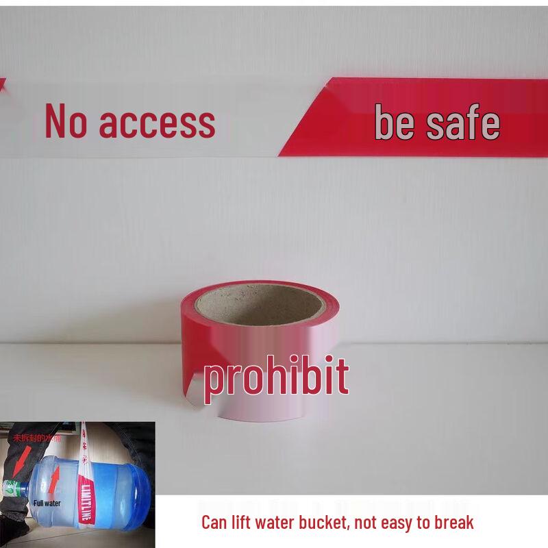 PVC Red-White No Entry Safety Barrier Tape (5-Pack)