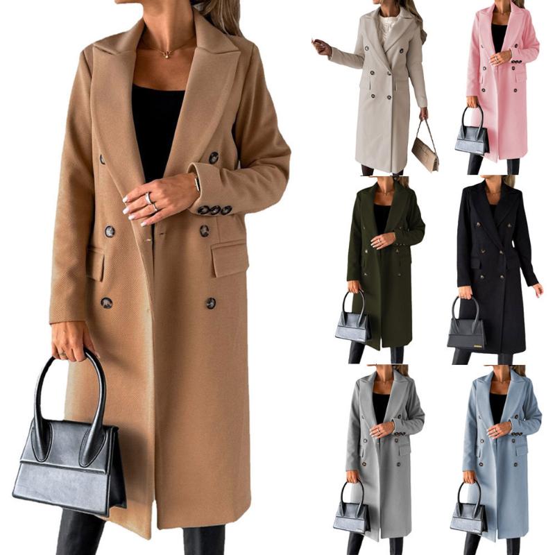 Women's Vintage Casual lattice Print Autumn Winter Long Sleeve POLO Neck Jackets & Coats