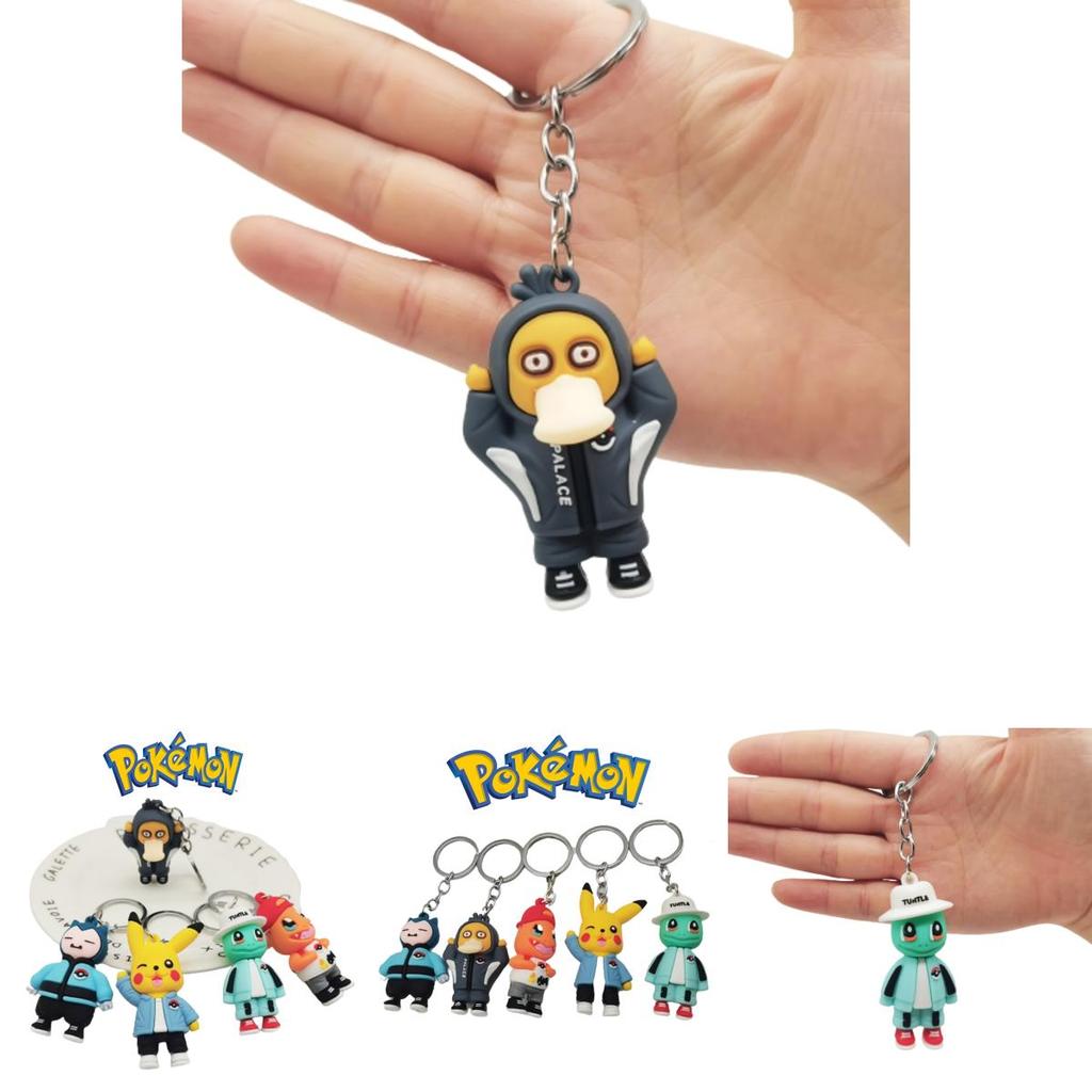 High Quality Rubber Pokemon Keyring Featuring Pikachu Charmander And More