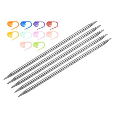 5Pcs US 3-6.5mm Double Pointed Knitting Needle 7.87 Inches Length Sweater Stitching Needles with 10 Stitch Marker