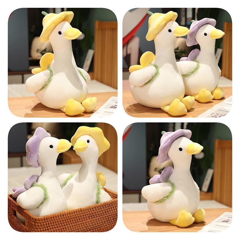 Cute Yellow Duck Plush Toy With Hat Perfect For Kids' Birthdays