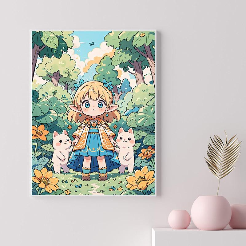 40X50Cm Diamond Painting Large Size Diamond Sticker Bedroom Living Room Decorative Painting With Photo Frame