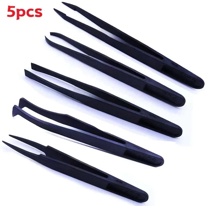 

Инструмент для ремонта часов, антистатический пинцет из углеродного волокна, пластиковый пинцет для черного часовщика, пинцет для триммера часов, инструмент из углеродного волокна