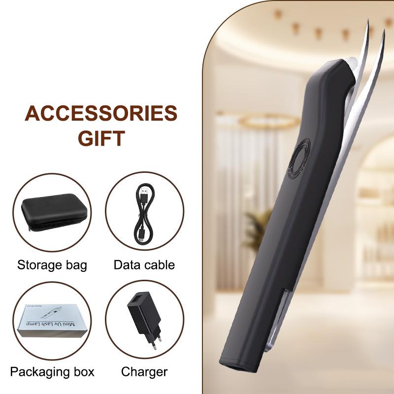 Lash Tweezer Lamp Silicone Cordless Mini Gel Quick Curing Light Portable Handheld Lash Extension Lamp With Press Switch For Nail