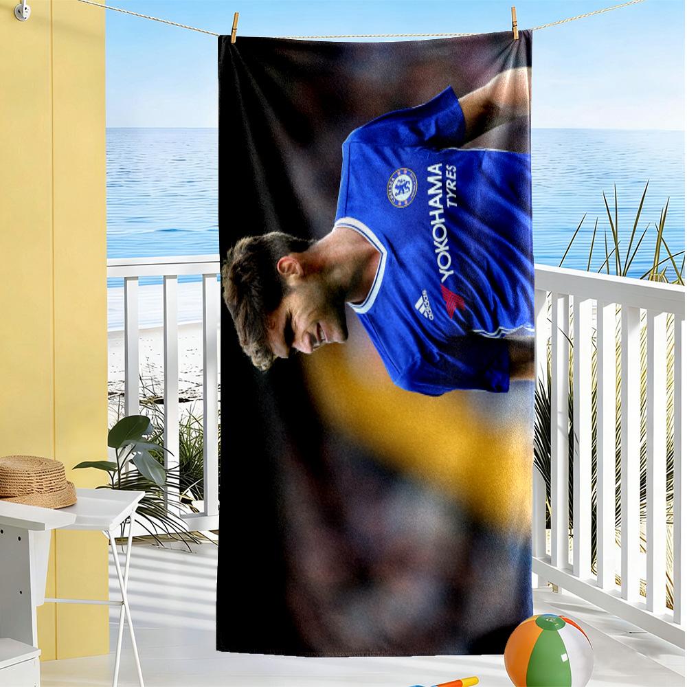 Chelsea Fc Player Action Beach Towel Quick-Dry Soft Microfiber Comfortable Lightweight