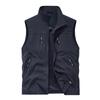 Men's Solid Color Outdoor Multi Pocket Vest Loose Vest Workwear Casual Jacket Vest