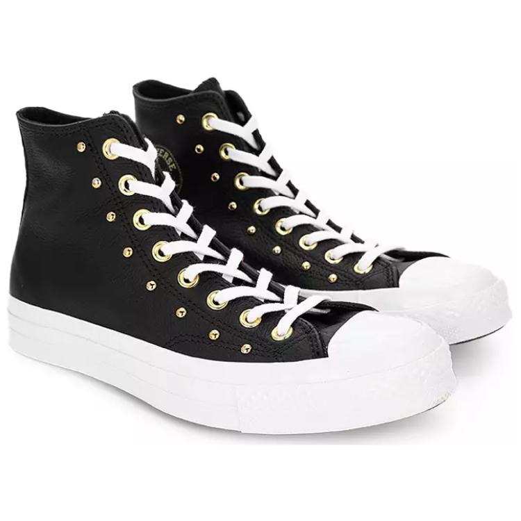 Converse Chuck 70 Star Round Toe Comfortable Versatile High-top Canvas Shoes Unisex Black