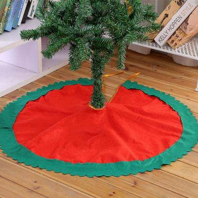 1 Christmas Tree Skirt Christmas Tree Bottom Apron Green Edge Floor Mat Christmas Party Decoration
