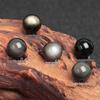 Double Golden Sheen Black Obsidian Beads Bracelet - DIY Handmade Crystal Accessories