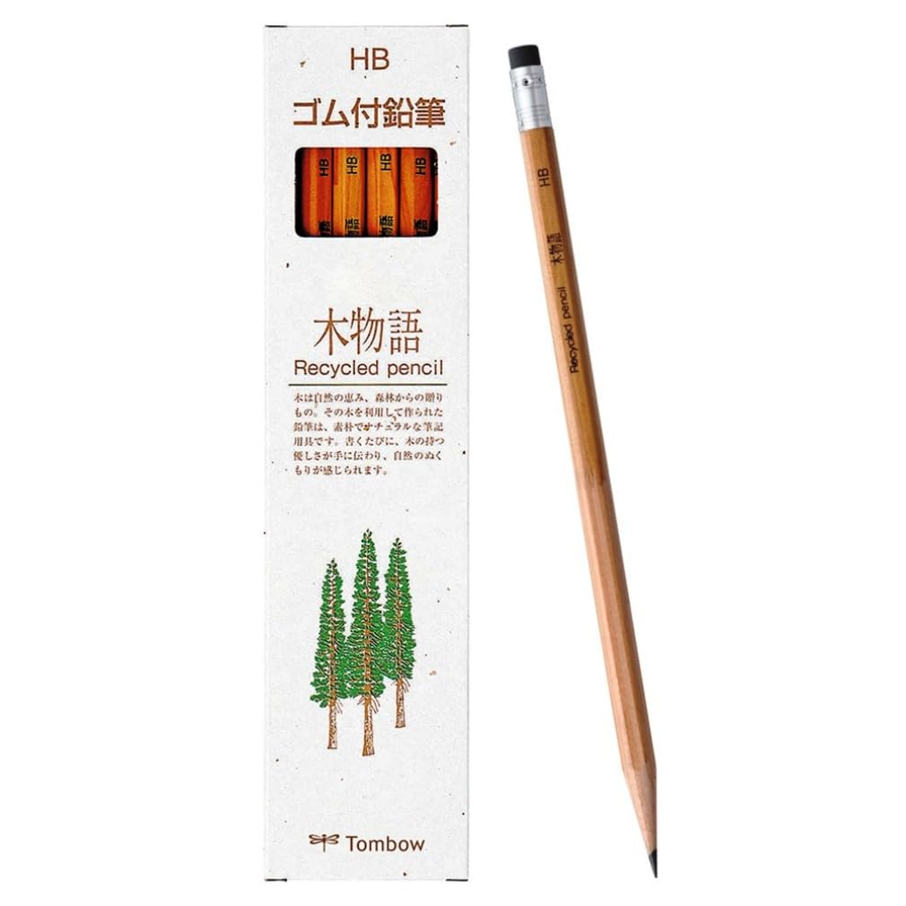 Tombow Ki Monogatari 1 дюжина резиновых карандашей, HB, (LG-KEAHB)