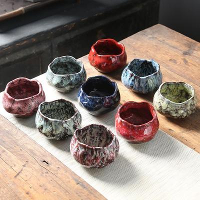 Seramik Çay Fincanı Fırın Dönüşümü Çay Kasesi Su Fincanı Lotus Şekli Temmoku Sır İskandinav Tarzı Ev Yaratıcı İçecek Kapları 150ml