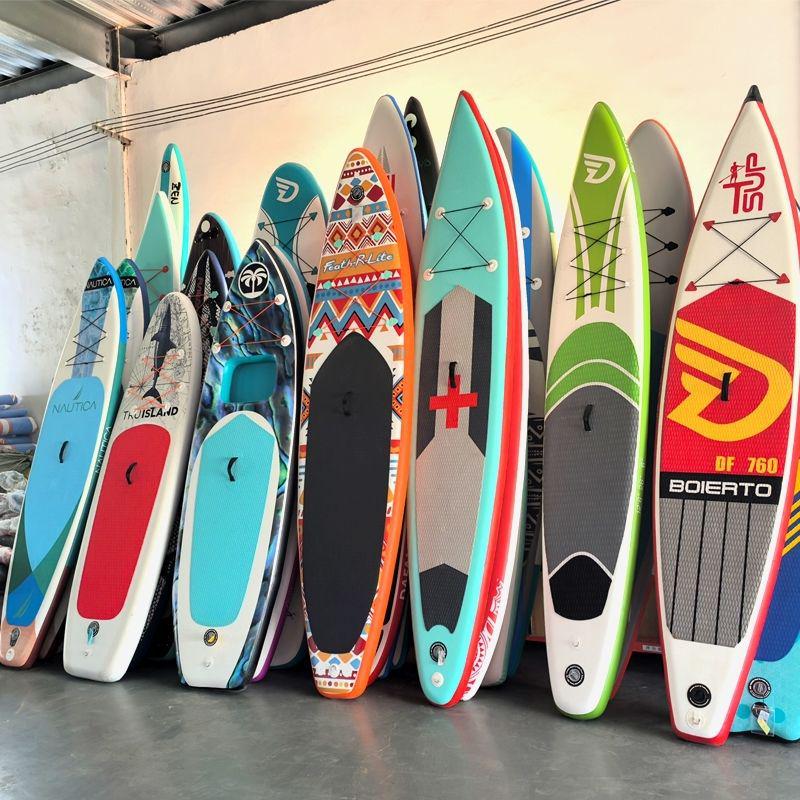 Inflatable Stand-Up Paddleboard: Thickened, Double Layer, Wear-Resistant Parent-Child Design for Racing and Leisure