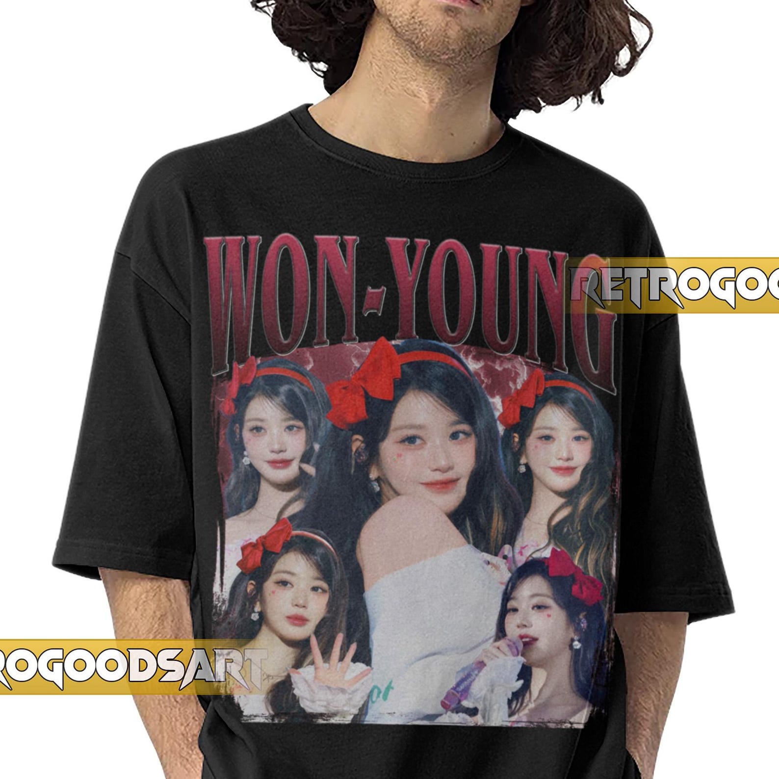 WON-YOUNG IVE K-Pop Retro Shirt / Wonyoung Vintage Band Tee / Jang Won-young Ive Tour / Dive Kpop GirlbandConcertMerch 2XL