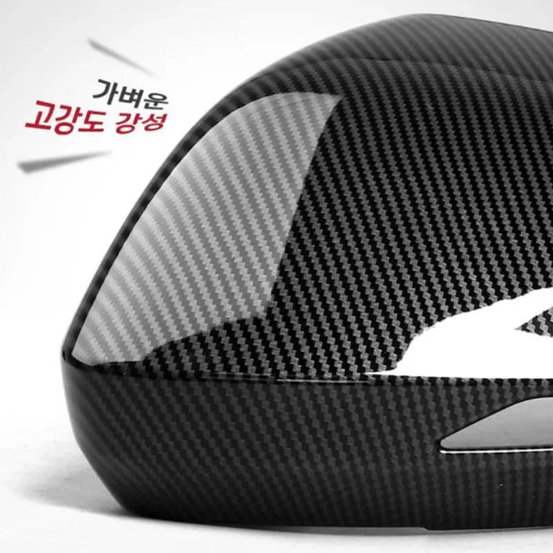 Car Rearview Mirror Cover For Kia Sportage NQ5  Auto Exterior Decoration Carbon Fiber Style Door Side Rearview Mirror Accessorie