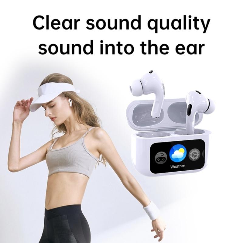 WT 1 Earbuds Touch Screen Headphones Wireless Earphones with Led Visible Display Earpiece for Sports Musics
