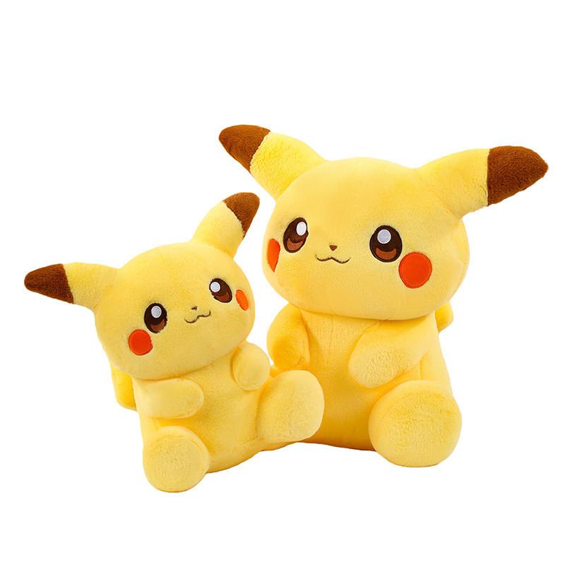 Pikachu Plush Toy For Kids With Rabbit Fur Material 40cm Cute Cartoon Character Gift For Children