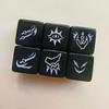 Acrylic 6 Sided Round Corner Dices Keyword Pattern Role Playing Dices for Table Game, Classroom Teaching Easy to Use