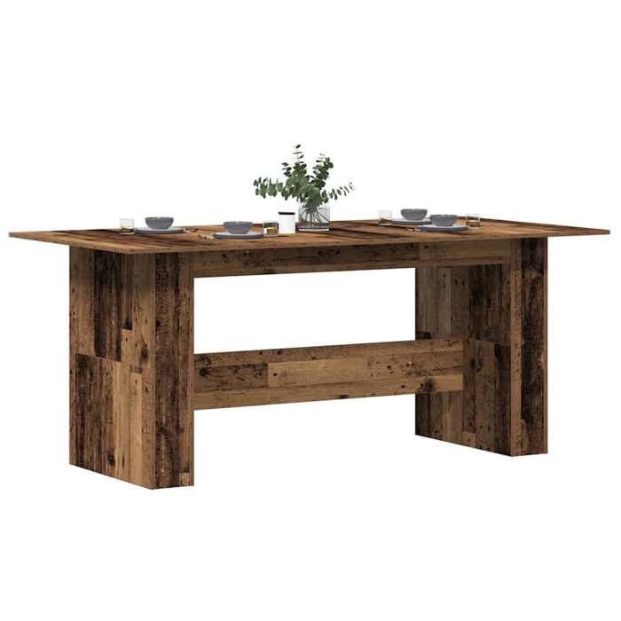 VidaXL Table à manger vieux bois 180x90x76 cm bois d'ingénierie, table, table de dîner, meuble à manger, table de cuisine, 855844
