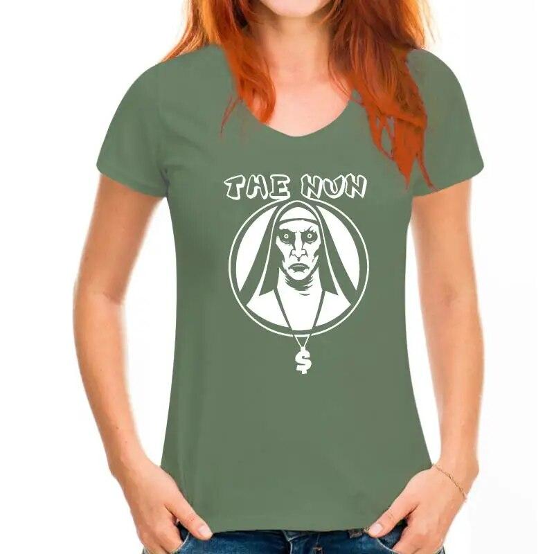 

Черная футболка с надписью The Nun Catholic Horror Terror, футболка по индивидуальному заказу 3XL