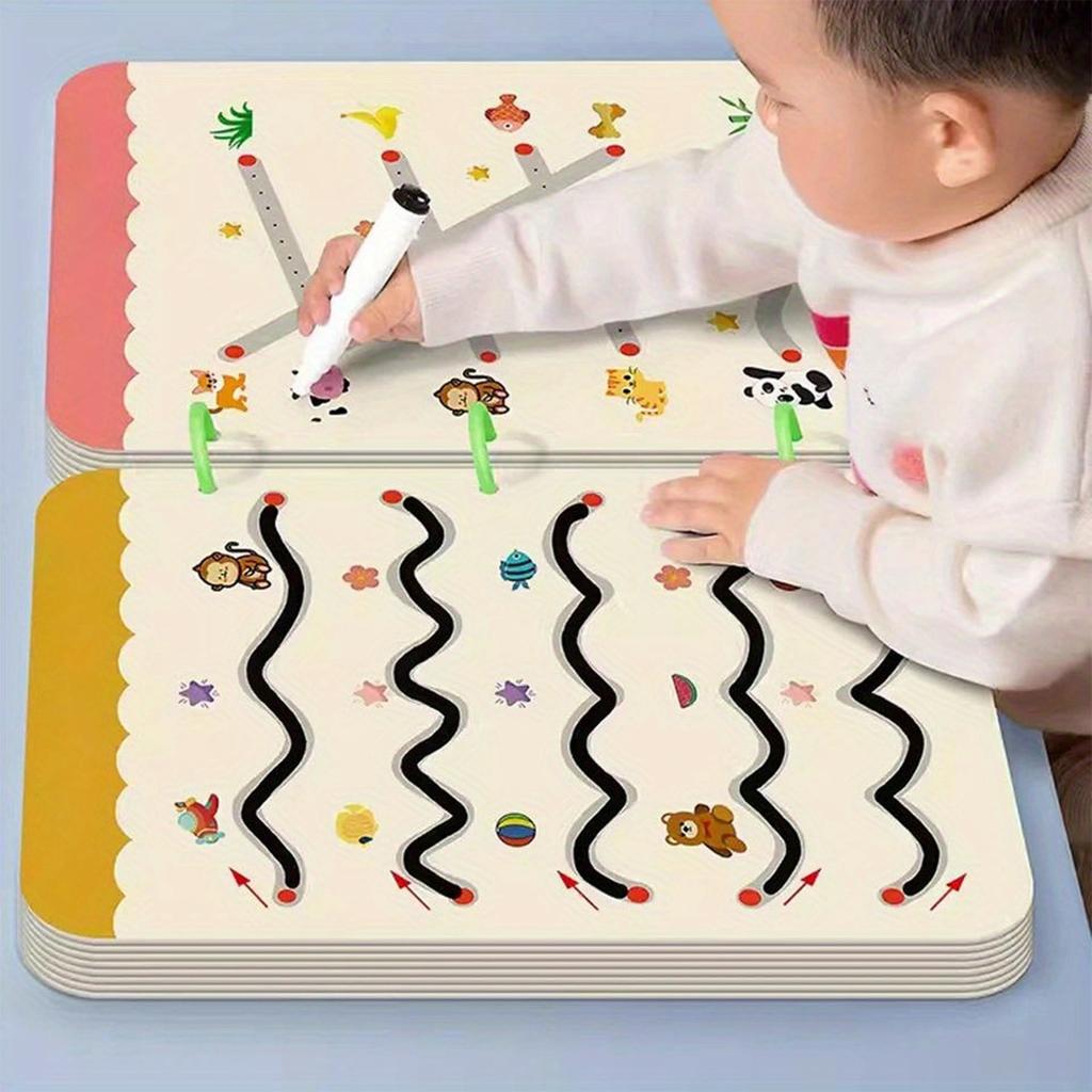 Children's Pen Control Training Copybook Tracing Book Children's Calligraphy Practice Book Children's Painting Book Coloring Picture Book 50ml