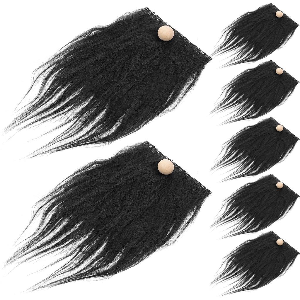 1Set DIY Gnome Beard Kit Wooden Balls Craft Supplies for Christmas Decor Gnome Making Dwarf Projects Holiday Party Accessories