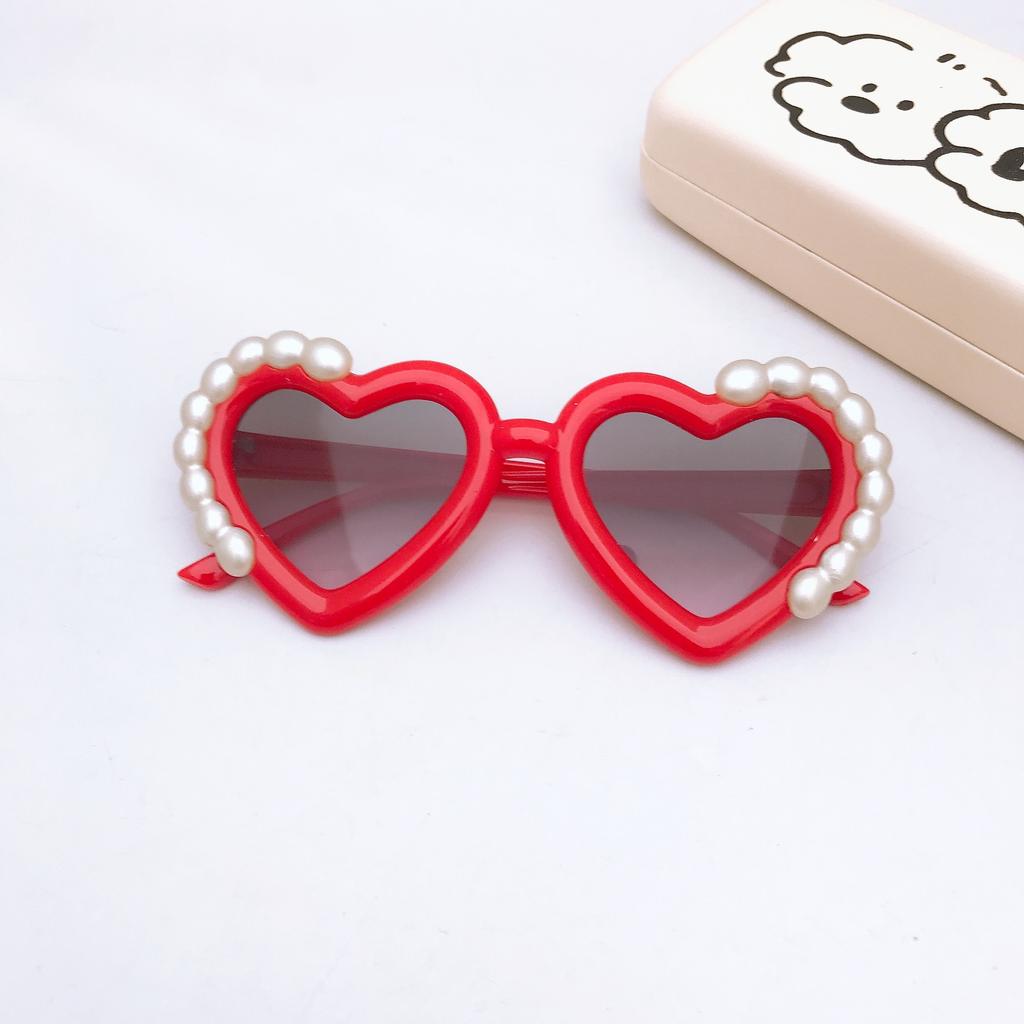 Children'S Sunglasses Cute Boys And Girls Sunglasses Kindergarten Peach Heart Sunshade Glasses Photo Decorative Glasses