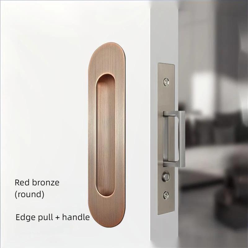 Pocket Door Edge Pull Hidden Handle Pocket Door Hardware Sliding Door Pull Hardware Double-sided Sliding Concealed Handle