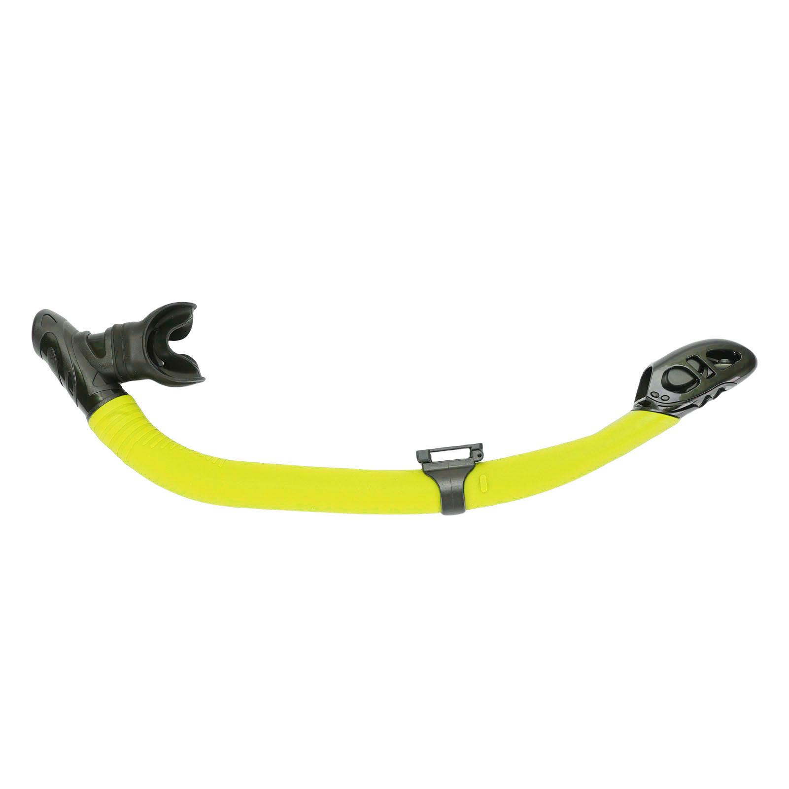 

Двухфункциональная мокрая/сухая трубка для дайвинга с клапаном для прикуса для фридайвинга, сноркелинга, универсальное снаряжение для дайвинга, легкое дыхание жёлтый