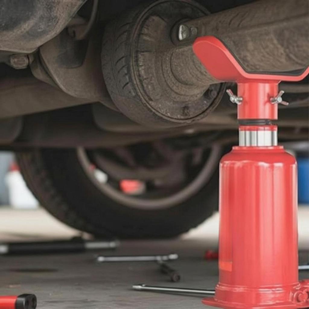 Adjustable Bottle Jack Adapter Slim for Garage Work