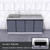2-Meter Stainless Steel Waterproof Kitchen Cabinet with Sink for Household or Rental Use