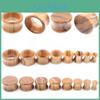 Wood 620mm 2pcs Alisouy Olive Hollow Double Flared Ear Tunnel Plug Flesh Expander Stretcher Gauge Earring Piercing Body Jewelry