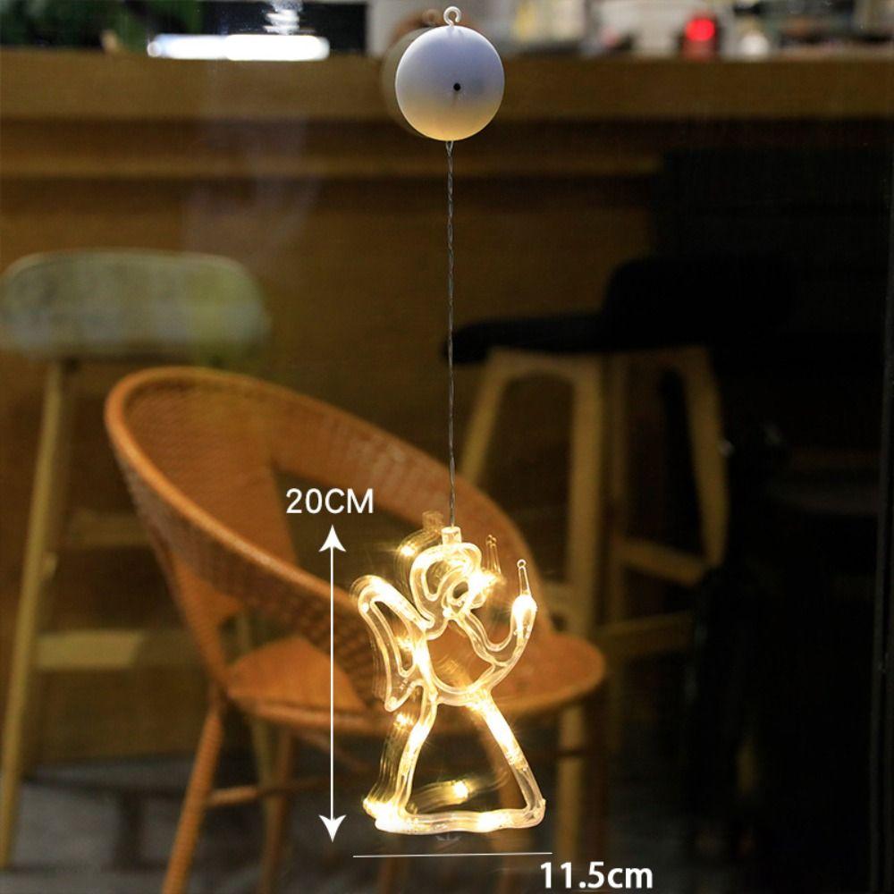 Star Moon Window Lamp LED Suction Cup Light Christmas Decoration Garland Fairy String Lights