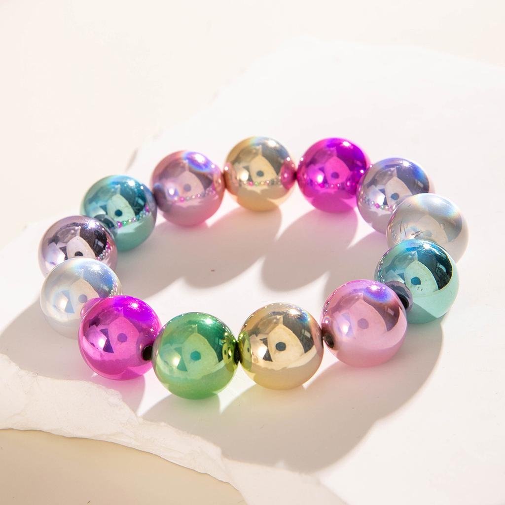 DIEZI Bohemian Mehrfarbige CCB-Perlenarmbänder für Damen Modeschmuck Süße Muschel Seestern Muschel Charms Armbänder Armreifen Herren Schmuck