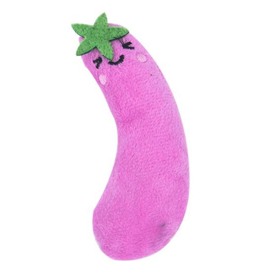 Yousheng Cat Toy Vegetable Shape Teeth Molar Plush Squeak Kitten Toy for Cat Supplies
