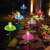 2pcs Jellyfish Shaped Solar Garden Lights 7 Color Variations