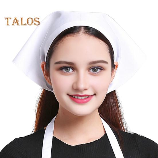 Triangle Head Scarf Women Hair Bandana Waiter Work Headscarf for Kitchen Restaurant Female Chef Cap for Bakers Baristas Cleaners
