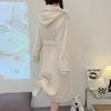 OEING Women's Thickened Flannel Hooded Robe