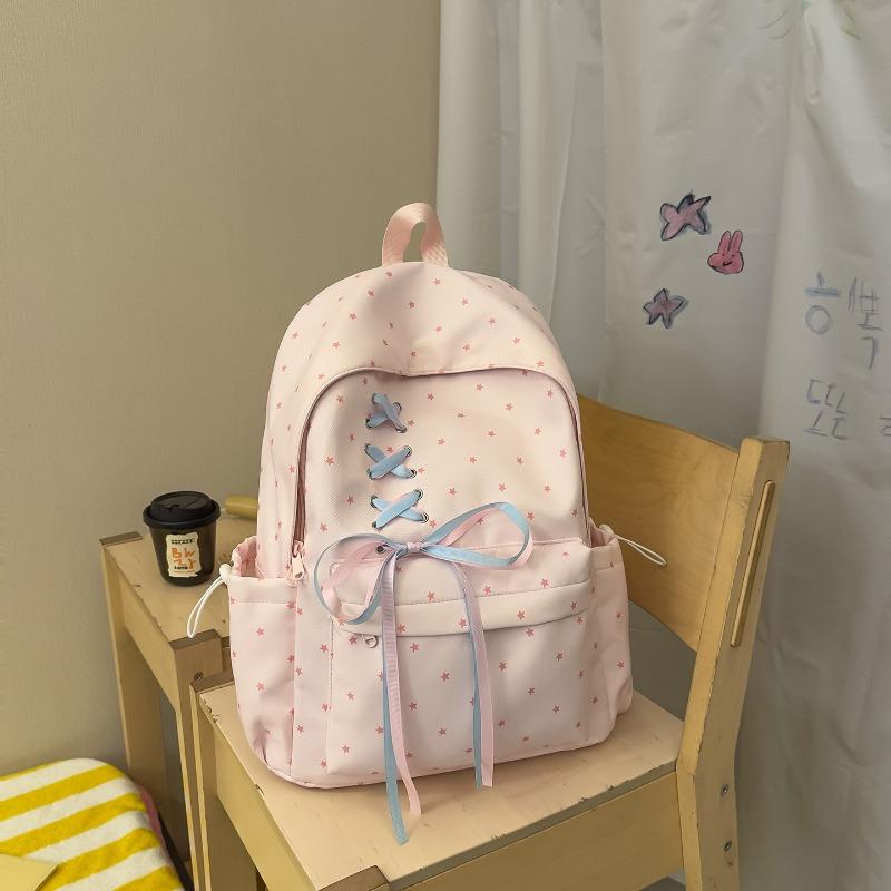 Atmosfera a cuore da ragazza zaino scuola ragazze medie design di nicchia pois nuovo zaino donne viaggio leggero