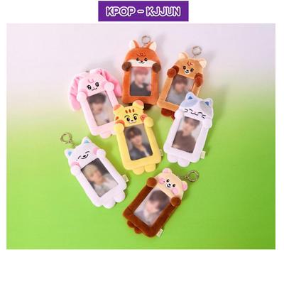 With LINE FRIENDS PLUSH PHOTO CARD HOLDER KEYRING