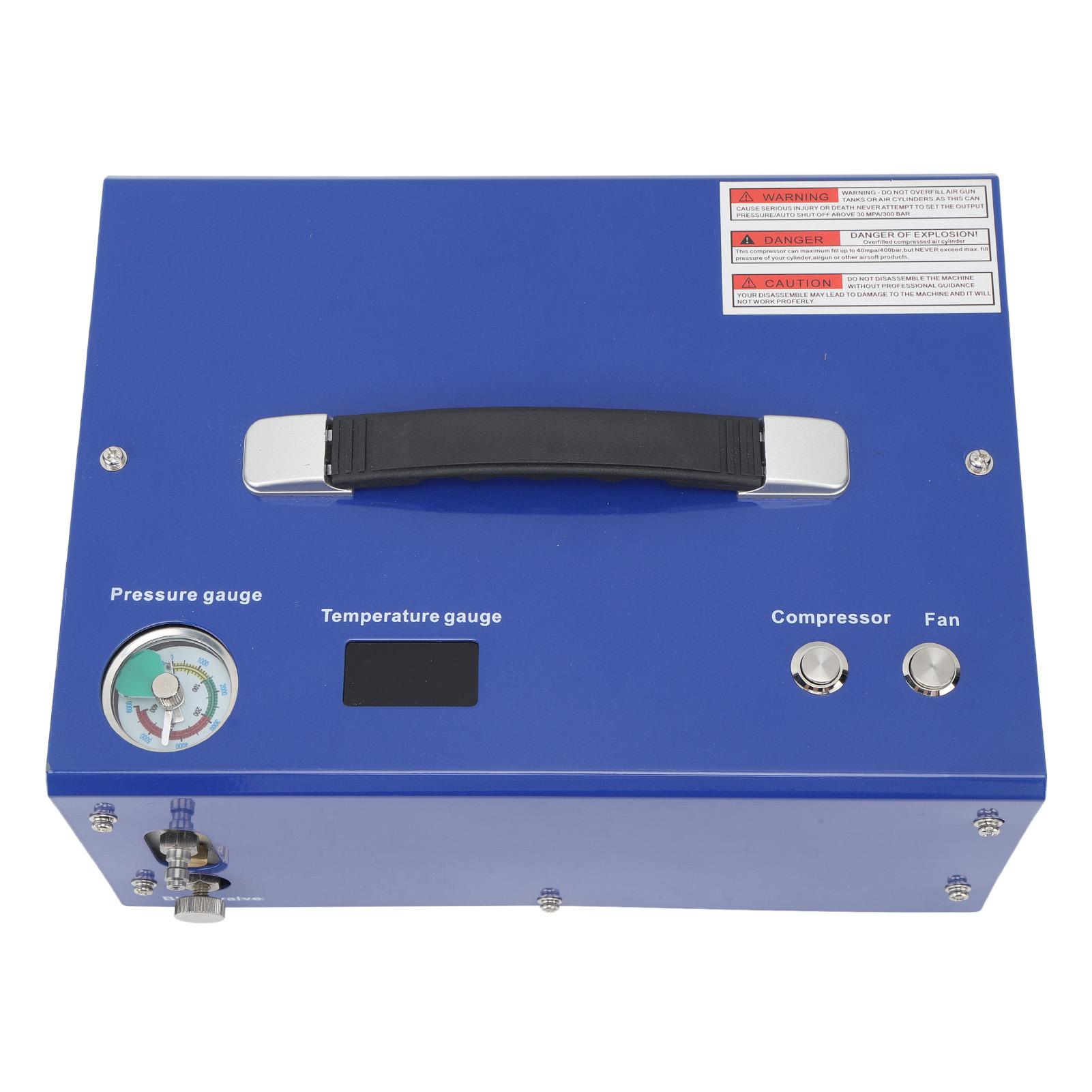 

PCP Air Compressor Built in Transformer 4500Psi 30Mpa Automatic Stop High Pressure Compressor with 5 Filter Cotton US