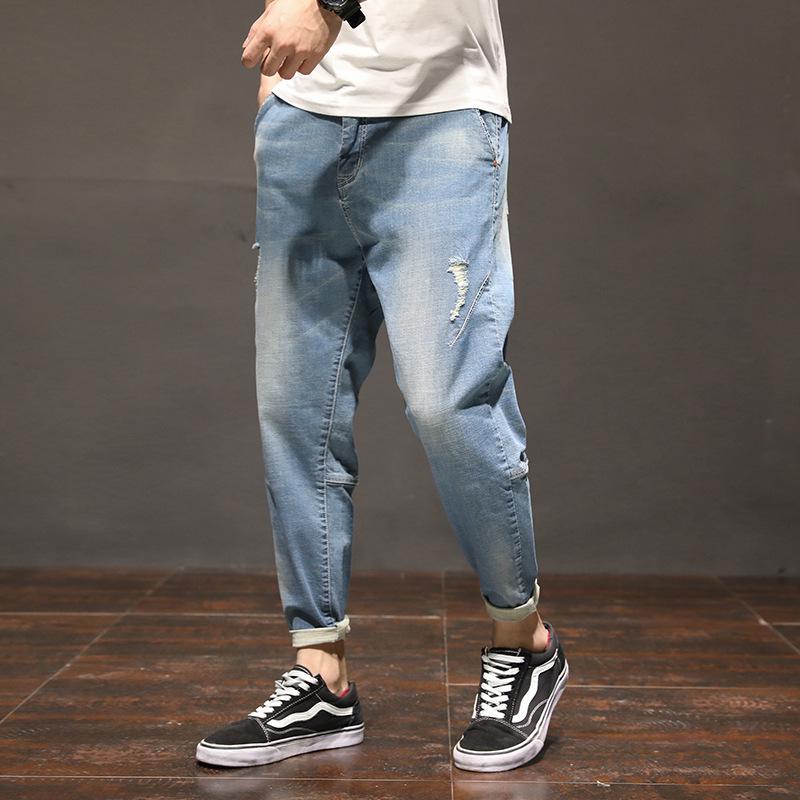 Printed Punk Pants Skinny Jeans 