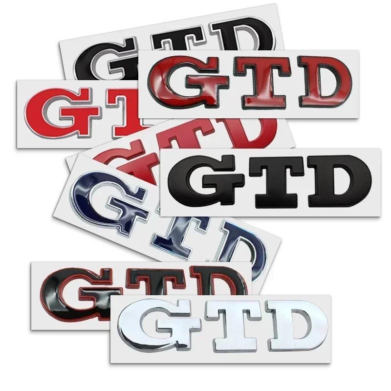 BPH1 Car 1pcs 3D GTD metal Car logo letter sticker emblem tail door trunk sticker for Volkswagen VW Passat B5 B7 Polo Tiguan Golf Tou bk2