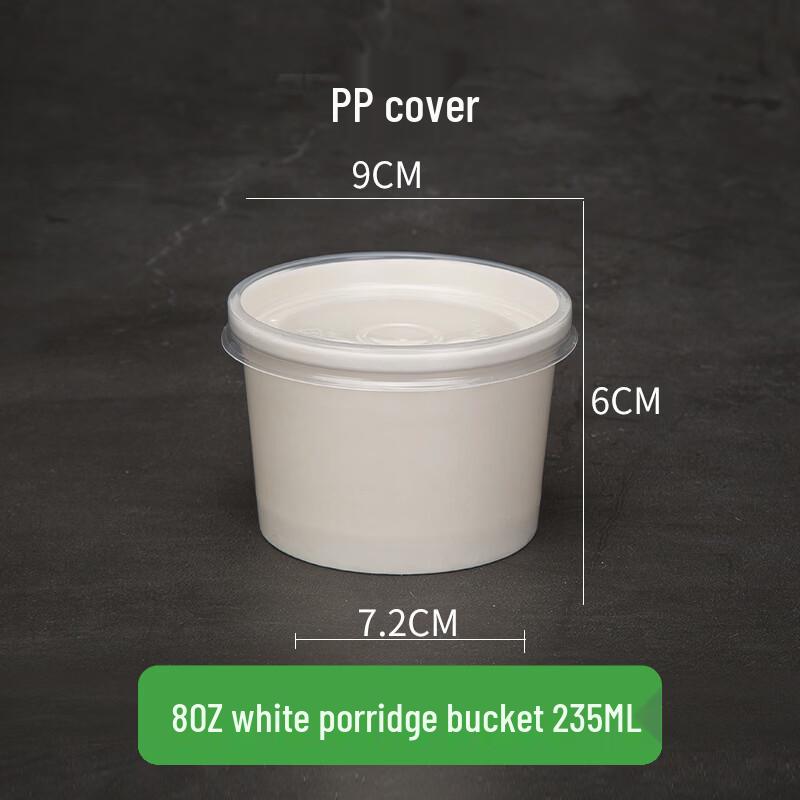 ZISIZ Disposable Kraft Paper Soup and Porridge Cups